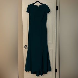 Amsale Harlee Lagoon Bridesmaid Dress